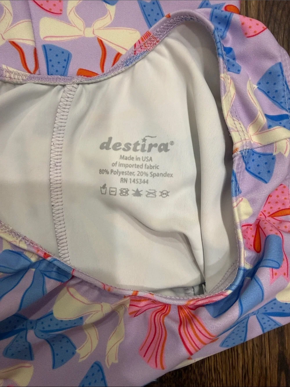 Destira Kids Pink Bow-Print leotard